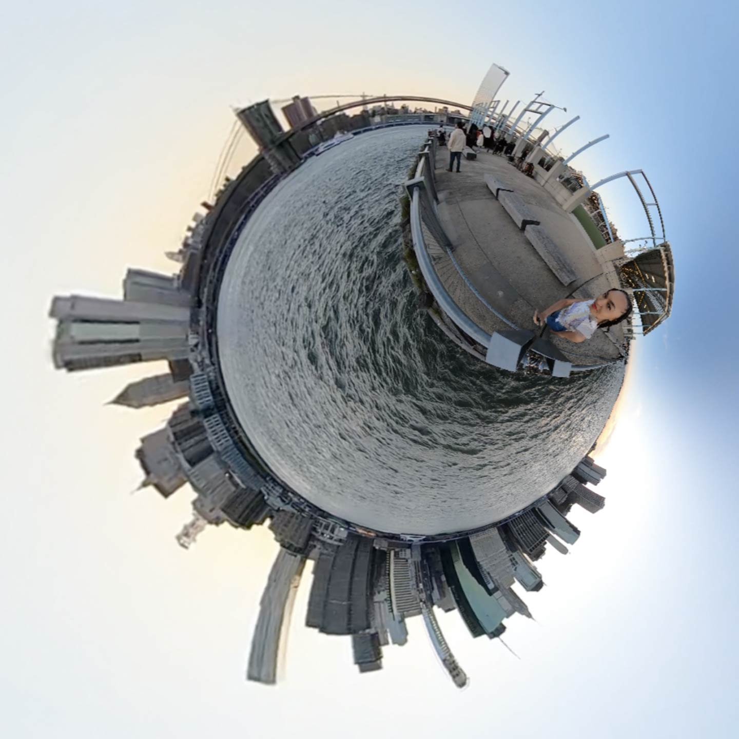 Vista fisheye del mondo