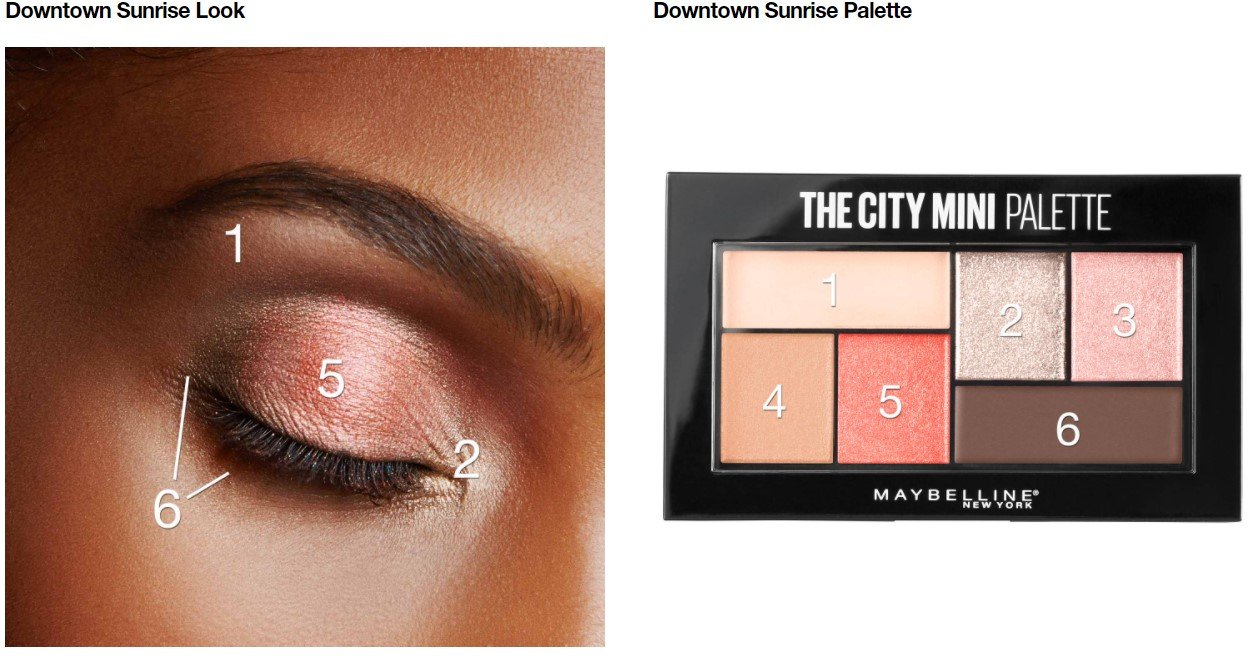 Maybelline City Mini Palette opzione Macro occhio downtown sunrise