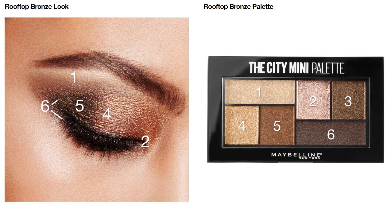 Maybelline City Mini Palette opzione Macro occhio rooftop bronze